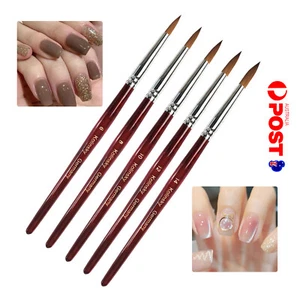 Wood Handle Kolinsky Acrylic Nail Art Brush Manicure Powder Professional Tools B - Picture 1 of 9