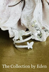 Giani Bernini Ring- Sterling Silver Cubic Zirconia Butterfly Statement Size 7 - Picture 1 of 2