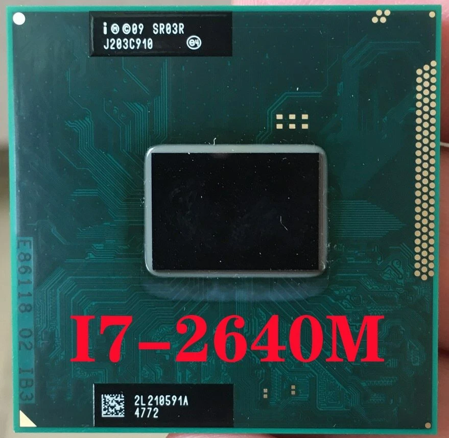 For Intel Core i7-2640M 3.50 GHz 2 Cores 4 Threads Socket G2 SR03R CPU processor - Image 1 of 4