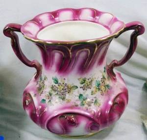 Antike sehr große Haynes Ware - Baltimore, MD Urne weiß, rosa, Goldrand - Bild 1 von 1
