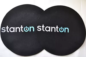 stanton Set of 2 DJ stanton LOGO USED Slip Mat DSM-10 weight 45g/1 ×2 - Picture 1 of 8