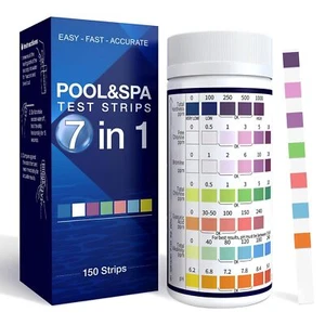 150 - Strip 7 - in - 1 Pool & Hot Tub Test Kit - Test Chlorine, pH & More - Picture 1 of 32