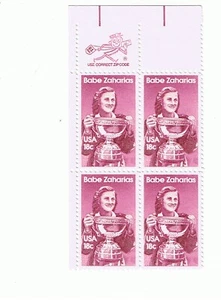 #1932 Babe Zaharias Zip Block MNH free shipping! - Picture 1 of 1