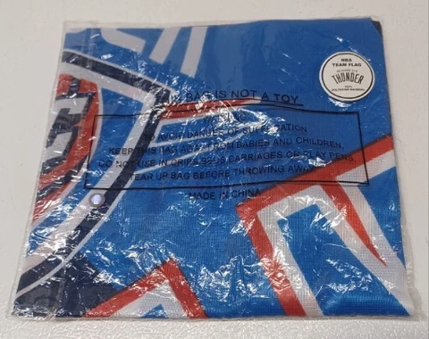 Oklahoma City Thunder Team Flag NBA Basketball OKC Blue Orange New Large Cover