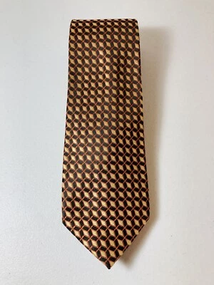 Versa - Corbata Hombre - Dorado, Negro, Naranja, Diseño Geométrico Foto 1 de 4