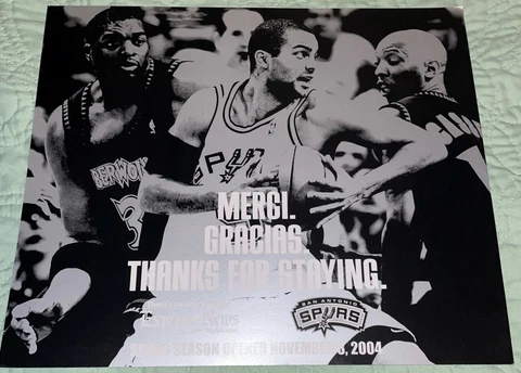 2004 Tony Parker San Antonio Spurs Season Opener NBA Poster 🏀 Cover