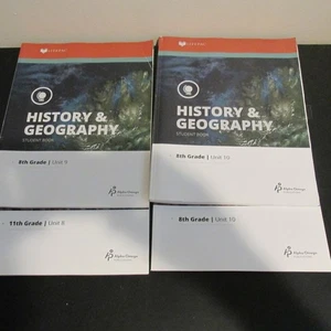 4 Books LIFEPAC. Alpha Omega. STUDENT BOOKS. 8th Grade. - Picture 1 of 3