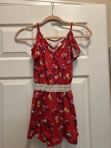 Heart & Arrow Girls Floral Short Romper Sz 10 - Picture 1 of 4