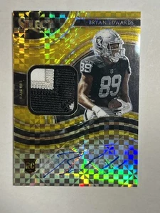 2020 Select Football Bryan Edwards Gold /10 RPA Auto Raiders - Picture 1 of 2