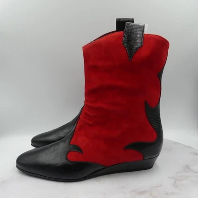 Botas Giuseppe Zanotti Mujer Talla 8.5 Mascolina 30 Tubo Gamuza Cuero Italia Foto 1 de 4