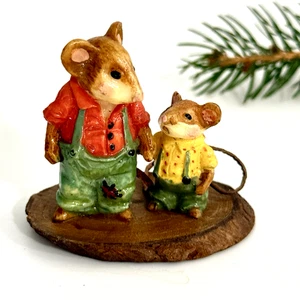 Vintage Miniatur Sammlerstück Maus Mäuse W. B. Co 1981 Aufkleber auf Unterseite - Bild 1 von 5