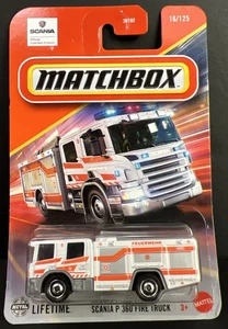 2025 Matchbox METAL 16/125 SCANIA P 360 FIRE TRUCK MBX CITY ~ BOX SHIP FREE - Picture 1 of 9
