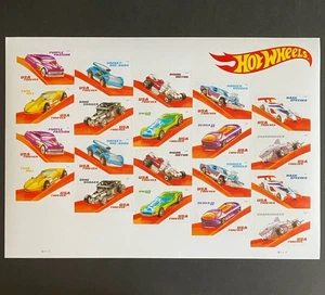 USA 2018 Stamps MNH Forever Hot Wheels 50 Years Toy Cars Anniv Block Sheet of20. - Picture 1 of 6