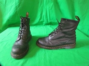 Dr. Martens Doc's Airwair Combat Boots Bouncing Soles Womens Size 10 Black Nice - Picture 1 of 12