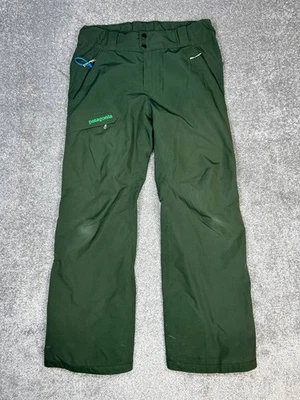 Patagonia Red Powder Bowl Pants Mens Medium Green Gore Tex Mesh Lined Logo Snow - Image 1 of 4