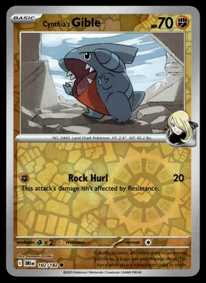 Cynthia's Gible 102/182 SV10: Destined Rivals - Image 1 of 2