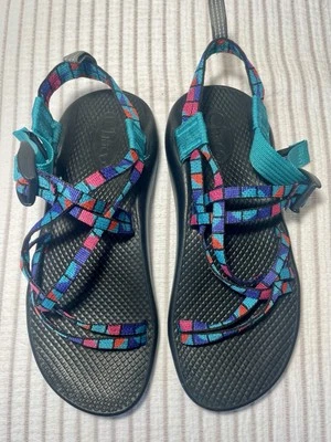 Sandalias de agua Chaco ZX/1 Ecotread jóvenes 6M/37 senderismo playa tiras verde azulado J180264 Foto 1 de 4