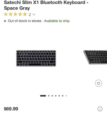 Satechi Slim X1 Bluetooth Keyboard - Space Gray For MAC - PRISTINE - Image 1 of 2