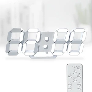 3D LED Digital Wall Clock ,9.7", Large Display Table/ Desk Clock with Remote ... - Picture 1 of 6