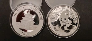 CHINA 2024 1 OZ PANDA .999 SILVER COIN IN CAPSULE - Picture 1 of 1