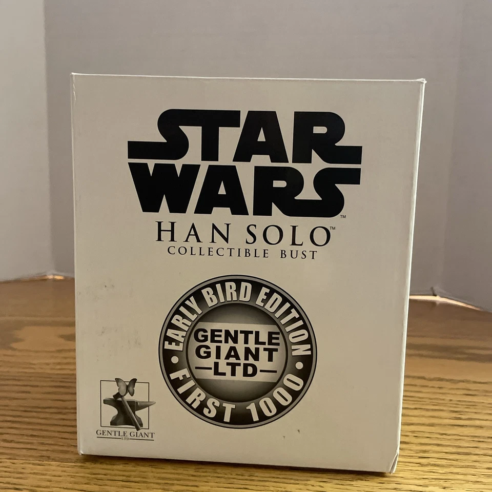 Gentle Giant Star Wars Han Solo Early Bird Ed. Busto 1st 1000 New Hope de colección Foto 1 de 4