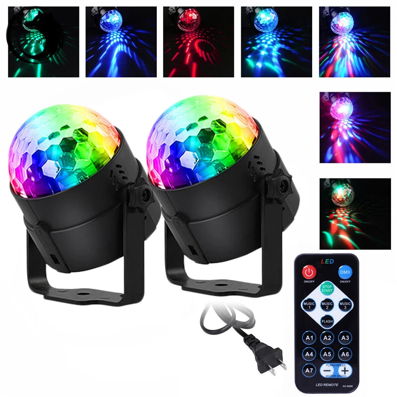 2pack Disco Party Lights Strobe LED DJ Ball Remote Control Bulb Dance Lamp Decor - Image 1 of 4