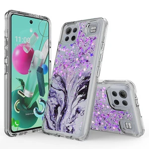 For LG K92 5G 2-Layer Shinning Glitter Sparkle Fashion Case - Picture 1 of 13