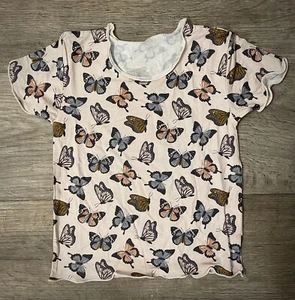 Bamboo toddler Shirt. Toddler Girl Shirt. Butterflies Shirt - Picture 1 of 1