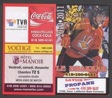 2010-11 Baie Comeau Drakkar  QMJHL Hockey Pocket Schedule