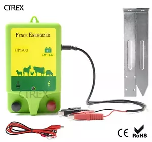 12V 2J Electric Fence Energiser DC Battery Power Poly Wire Tape 18Km Farming Kit - Picture 1 of 6