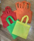 Set Of 8 Party Favor Decor Cloth Bags Red Orange Green Yellow