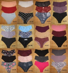 3 Victoria's Secret Panties Raw Cut No Show Cheeky Large You choose - Foto 1 di 13