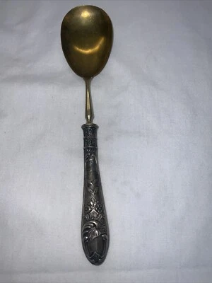 Antigua cuchara con mango de PLATA de principios del siglo XX Foto 1 de 4