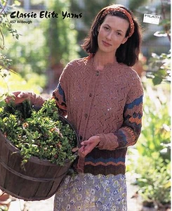 Classic Elite KNITTING PATTERN #457 Herb Garden Cardigan - Women - Experienced - Picture 1 of 2