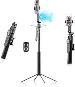 Extendable Auto Face Tracking Tripod 360° Rotation 74" selfie Stick With Remote - Photo 1 sur 7