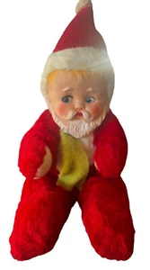 Santa Baby Plush Knickerbocker Vintage 1950's Made in Japan Rubber face Rare - Picture 1 of 6