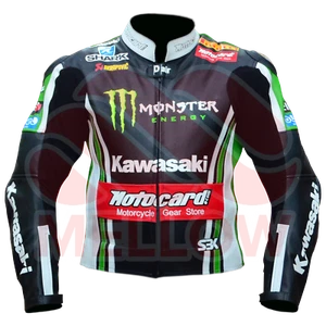 Tom Sykes K Ninja Men Motorbike Racing Leather Jacket All Sizes - Picture 1 of 6
