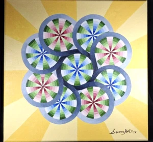 Pintura al óleo expresionista abstracta vintage años 70 modernismo firmada - Imagen 1 de 7