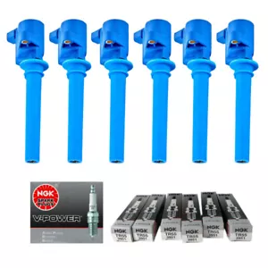 New Performance Ignition Coil & NGK Spark Plug 6PCS for Ford/ Mazda/Mercury 3.0L - Picture 1 of 10