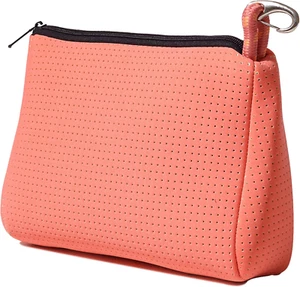 Large Makeup Bag with Zipper - Waterproof Neoprene Cosmetic Bag 7.7 X 10.75 X 5 - Picture 1 of 12