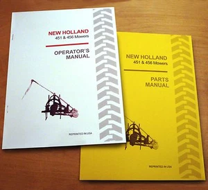 New Holland 451 456 Sickle Bar Mower Operator's AND Parts Manual Catalog Book NH - Picture 1 of 9