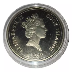 Cook Islands 1999 Half Dollar Queen Elizabeth and Garfield - Bild 1 von 2
