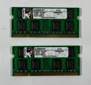 Set of 2 Kingston KVR800D2S6/2G 2GB 800MHz 200-pin DDR2 SO-DIMM RAM 4GB in total - Picture 1 of 3