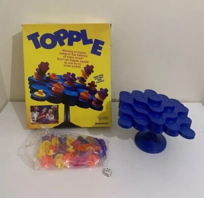 Vintage Topple Board Game Pressman Balancing Game Complete - Image 1 of 4