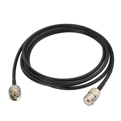 UHF PL259 SO239 Antenna Extension Cable RG58 For Walkie Talkie Marine VHF Radio - Image 1 of 4
