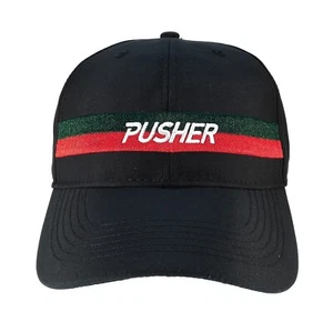 Pusher  Strapback Basecap Dad Cap Hustle Athletics schwarz  - Bild 1 von 5