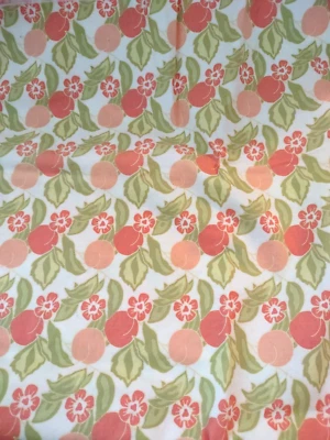Mirabelle Orange Coral Peach Flowers Sewing Fabric 63" x 42" Moda #20221 - Image 1 of 4