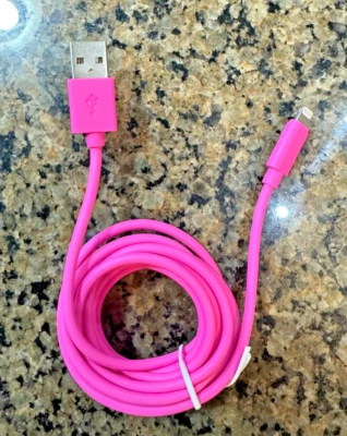 3ft USB-A to iPhone Cable Fast Charging/Data Transfer Cord Pink - Image 1 of 3