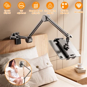 360° Lazy Phone Tablet Holder Bed Desk Stand Mount For iPhone iPad 4~12.8inch - Picture 1 of 12