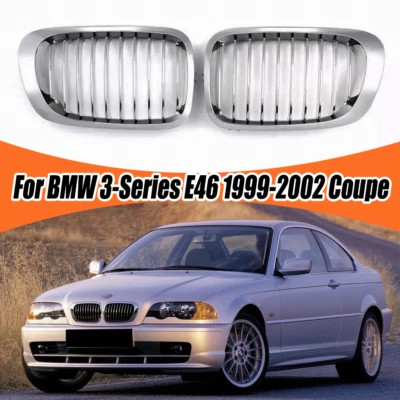 Parrilla delantera cromada para BMW Serie 3 E46 99-02 Cupé 325Ci 330Ci Foto 1 de 4